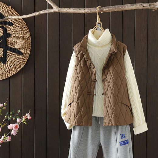 GYH  8910马夹坎肩休闲时尚宽松拼接时尚百搭棉服马甲 商品图3