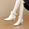 时尚皮带扣，尖头短靴粗跟时装靴TFJC-W172 商品缩略图1