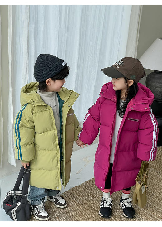 【YW】无忧购冬季儿童加厚棉服中长款羽绒棉童装外套棉服（截单后3-5天发货) 商品图1