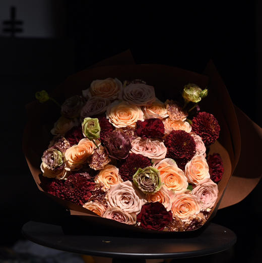 《焦糖布丁》  卡布奇诺迪薇娜复古色花束 商品图3
