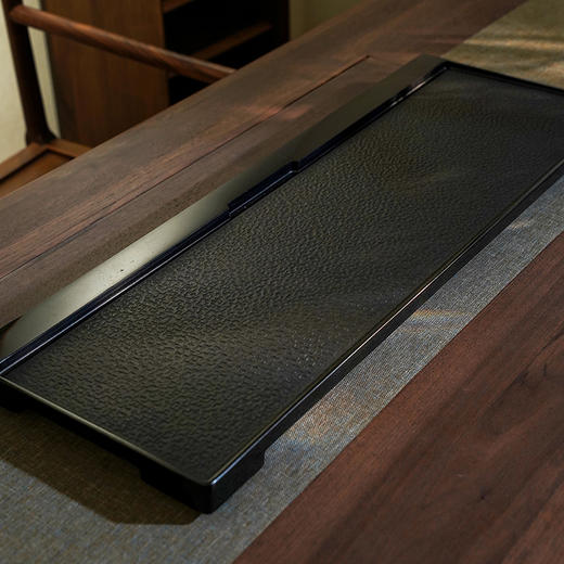 陆羽 汉风茶盘乌金石茶盘家用简约石头大茶台抛光现代石材轻奢茶具  尺寸70*25cm 商品图9