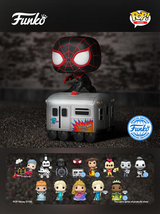 Funko POP Trains D100 Miles列车迪士尼在地铁上的迈尔斯蜘蛛侠手办 70458 商品图1