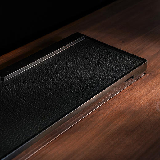 陆羽 汉风茶盘乌金石茶盘家用简约石头大茶台抛光现代石材轻奢茶具  尺寸70*25cm 商品图5