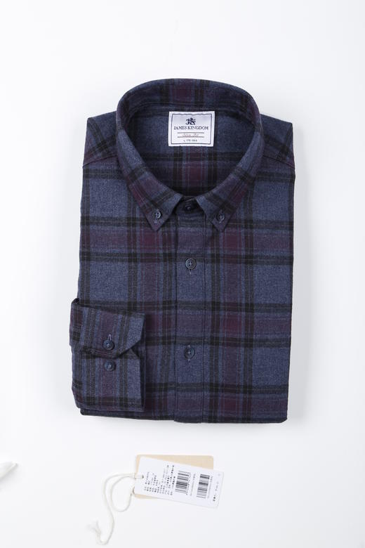 【专柜同款断码双层加厚】占姆士男士秋冬双层加厚衬衫中青年休闲修身秋冬保暖长衬 商品图6