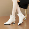 尖头粗跟高跟鞋，优雅时尚时装短靴TFJC-W161 商品缩略图4