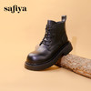 Safiya/索菲娅2023秋冬大头显脚小系带粗跟厚底英伦马丁靴加绒 SF34118403 商品缩略图4