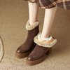 厚毛保暖，厚底防水台粗跟短靴HBP-3877A 商品缩略图8
