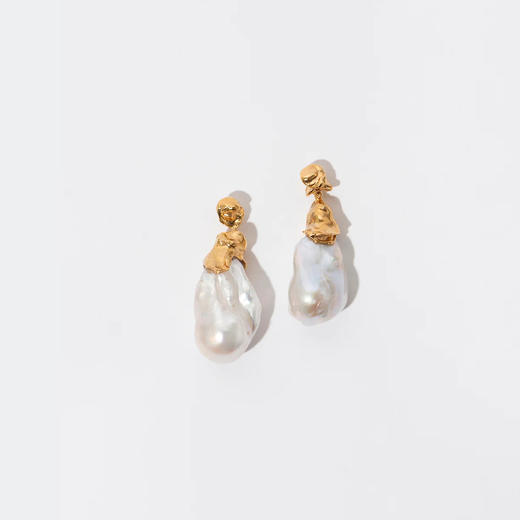 北京仓｜Les Mères-Classic-金色 珍珠 耳钉(单只）［荷兰设计师］ 商品图1