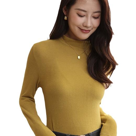 加绒半高领羊毛衫，长袖上衣外穿高领内搭针织毛衣MD-9920 商品图0