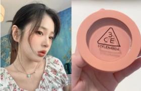 3CE腮红盘蜜桃橘色
