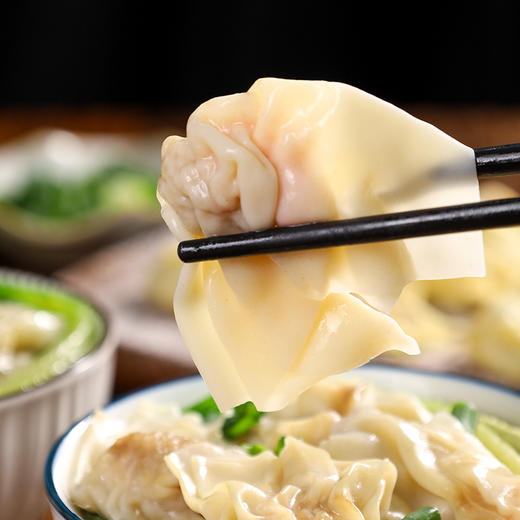 【广东好物】 港式手工鲜虾/鲜肉云吞  250g/盒 商品图0