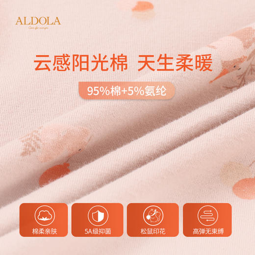 雅黛丽保暖内衣印花女士套装修身显瘦薄款秋衣秋裤5A抗菌长袖长裤 商品图1