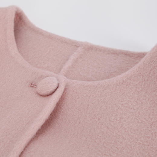 NH945斯尔丽23冬季保暖时尚中长款羊毛大衣宽松显瘦配棒针围脖 商品图4