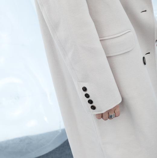 216WS拼接领双排扣呢绒大衣30918（杏） 秋季 316103032105 商品图6