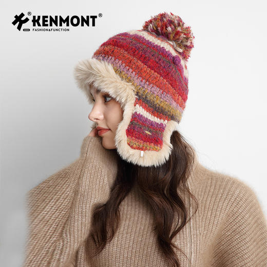 卡蒙女士 手工钩织 保暖护耳帽KM-9488 商品图2