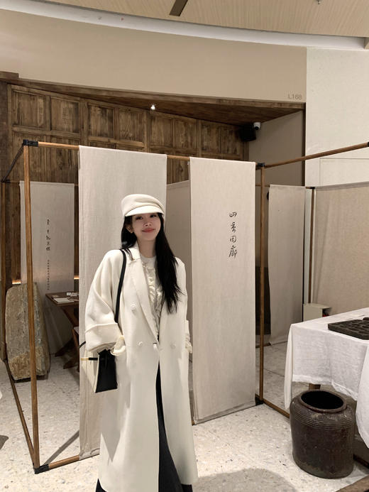 Read Nameless /100%绵羊毛九分袖白色双面呢+100%超细羊毛漂亮毛衣 商品图3