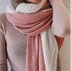 【甄珠贝】超级软糯的山羊绒绞花三色围巾披肩，少女粉和气质驼，可两色入 商品缩略图1
