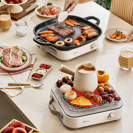 【小程序】小熊电陶炉 DTL-D22R1 暖灰 电子式 主机 炒菜+煎烙+火锅+煲汤 商品图5