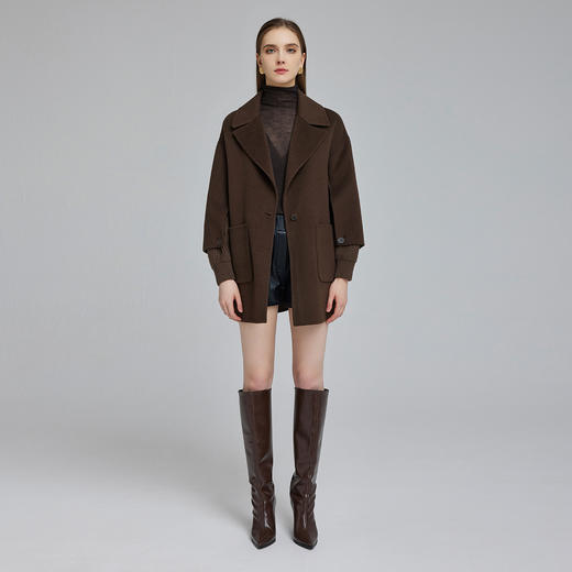 NH948斯尔丽23冬改良大气西装领宽松小个子显瘦显高双面羊毛大衣 商品图3