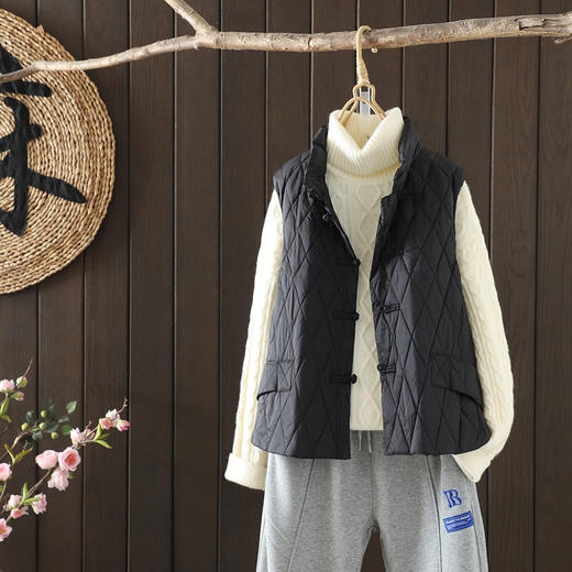 GYH  8910马夹坎肩休闲时尚宽松拼接时尚百搭棉服马甲 商品图2