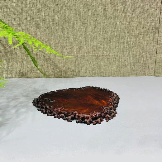 大红酸枝底板底座（不规则） 商品图0
