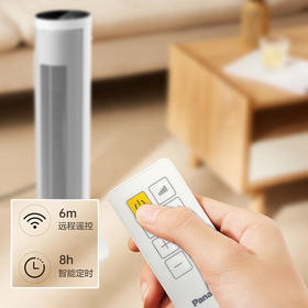 松下（Panasonic） 取暖器家用暖风机电暖器节能冷暖速热摇头客厅卧室电暖风塔式立式电暖气 DS-P2013CW（遥控款）