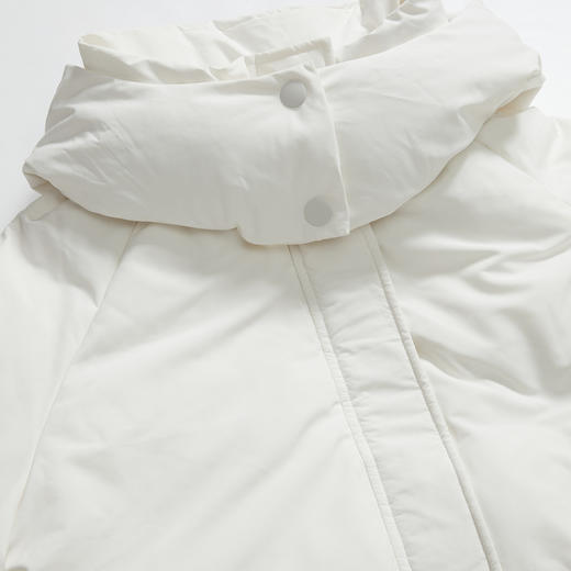 西遇白色90鸭绒羽绒服女秋冬新款小众收腰连帽小个子外套D2338487 商品图5