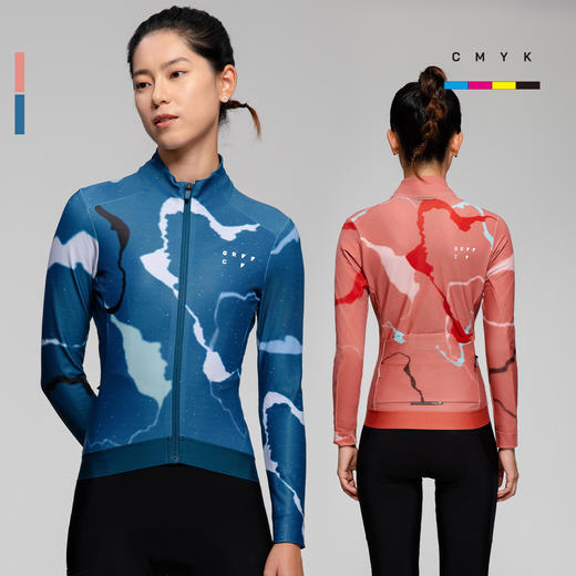 GRC桀骜无尽秋冬新款CMYK印花抓绒保暖长袖公路自行车骑行服夹克 商品图0