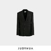 JUDYHUA 毛边设计收腰西装 商品缩略图3