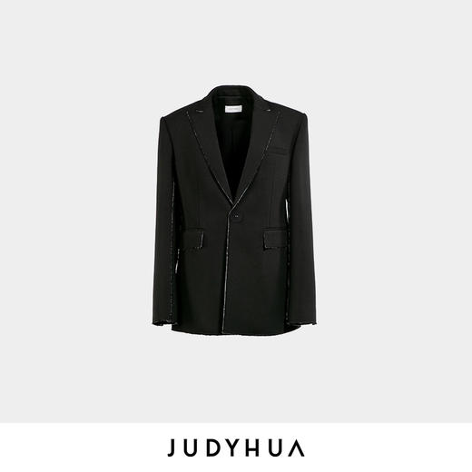 JUDYHUA 毛边设计收腰西装 商品图3