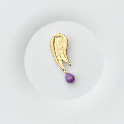 北京仓｜Mass Lee-Atelier-金色 胸针（紫磷铁锰石）［比利时设计师］ 商品图0