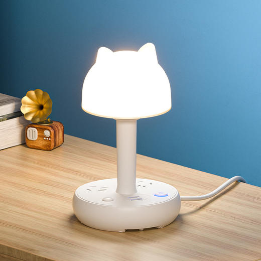 多功能USB插座床头灯 宿舍卧室床头灯插电小夜灯 商品图1