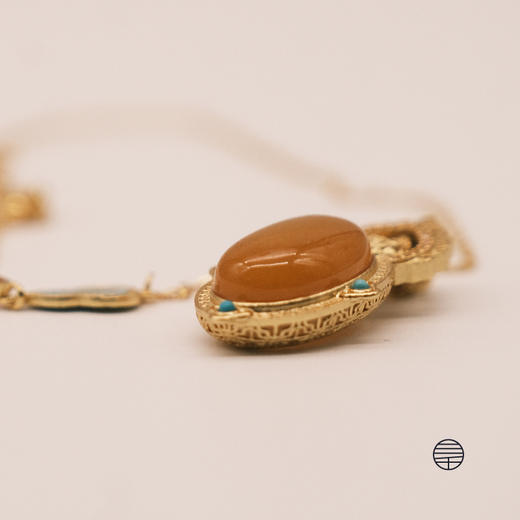 万物三千｜黄财神蜜蜡宝葫芦项链饰品 商品图2