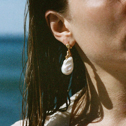 北京仓｜Les Mères-Classic-金色 珍珠 耳钉(单只）［荷兰设计师］ 商品图2