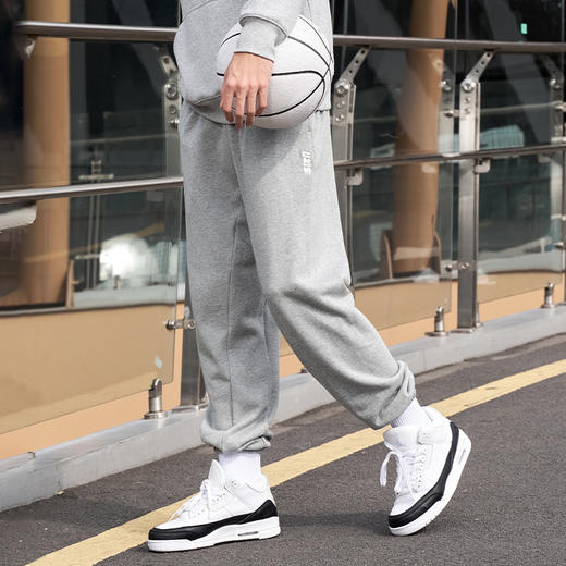 有志者UZIS 针织纯棉重磅运动长裤男美式篮球束脚裤休闲卫裤[银标 商品图1