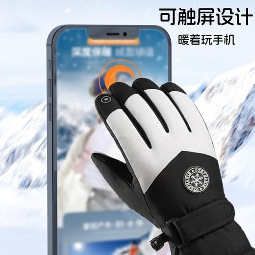 秋冬男女滑雪手套 可触屏加厚保暖 商品图1