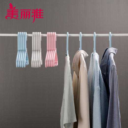 美丽雅宽肩防滑衣架5只*2组HC084933 商品图4
