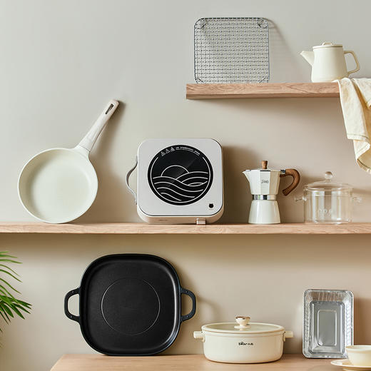 【小程序】小熊电陶炉 DTL-D22R1 暖灰 电子式 主机 炒菜+煎烙+火锅+煲汤 商品图2