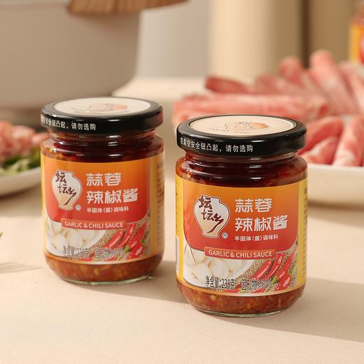坛坛乡下饭拌饭酱剁辣椒蒜蓉238g瓶湖南特产鲜辣开盖食用湘味即食 商品图2