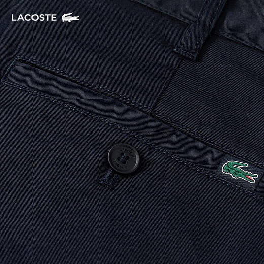 Lacoste法国鳄鱼男装新款简约通勤纯色直筒裤休闲裤HH8945-98 商品图7
