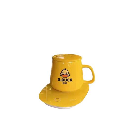 【55°智能恒温！小黄鸭暖暖杯】小巧便携，上班族、学生安全可靠家用暖杯垫自动加热恒温保温杯办公室个性创意情侣杯 商品图4