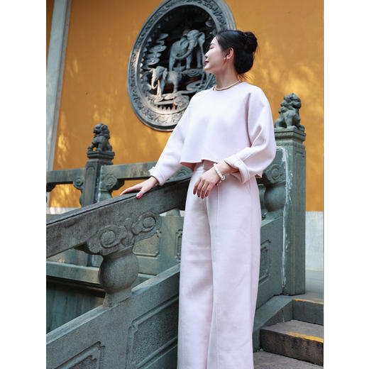 【抖音专属】羊绒裤（23809694-粉米） 商品图4