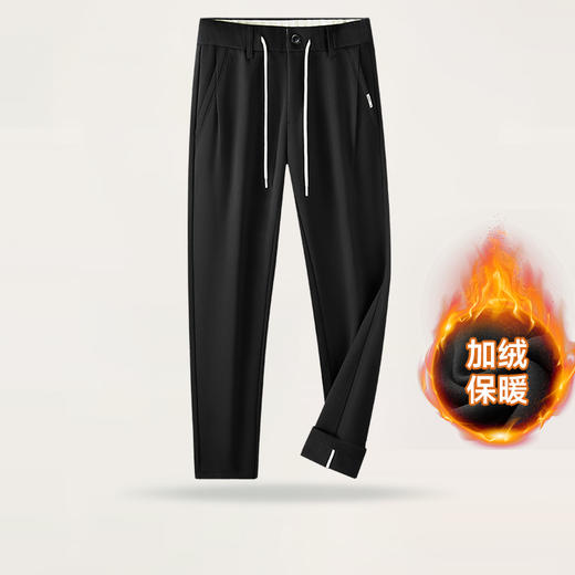 【新款DDY】大依优型大码加绒休闲裤运动松紧腰加肥加大号肥佬宽松大号休闲长裤男装胖子男士 商品图0