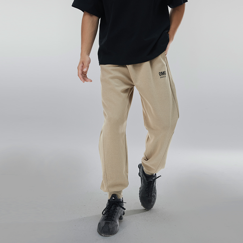 J-FMCK2340OMG潮牌 运动裤男春秋季垂感宽松束脚休闲裤子[宽松版型 尺码偏大一些]