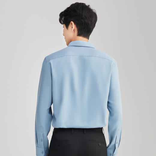圣得西长袖衬衫男秋款商务正装纯色衬衣2352954503 商品图3