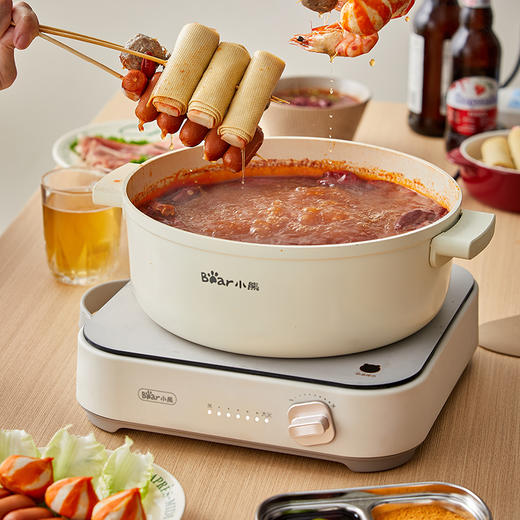 【小程序】小熊电陶炉 DTL-D22R1 暖灰 电子式 主机 炒菜+煎烙+火锅+煲汤 商品图9