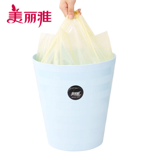 美丽雅 背心式垃圾袋中号45*55cm(50+5)只卷加厚淡灰色家用清洁袋一次性塑料袋手提式实惠装厨房办公室批发*2卷HC060807 商品图4