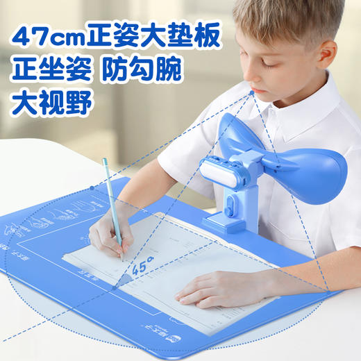 猫太子坐姿矫正器小学生儿童专用写作业写字纠正坐姿势调整器防驼背低头防近视眼支架端正书写学习书桌面款 商品图3