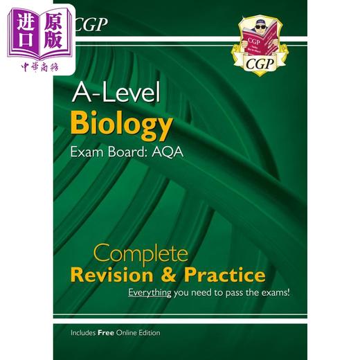 【中商原版】英国CGP A-Level Biology: AQA Year 1 & 2 Complete Revision & Practice with Online Edition 商品图0