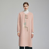 NH968斯尔丽23冬国风撞色盘扣绣花中长款圆领宽松显瘦大衣 商品缩略图0